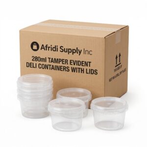 280ml PP Tamper evident deli containers with lids