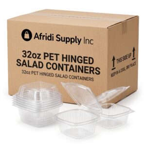 32 oz PET Hinged Salad Container Carryout containers Takeout containers
