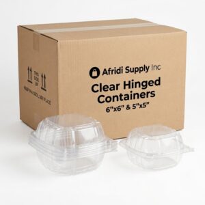 Clear Container 6”x6” & 5”x5”
