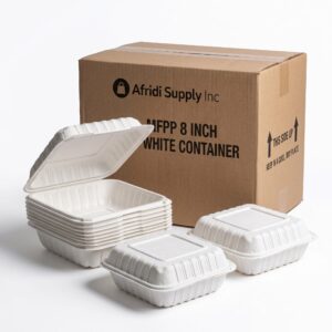 MFPP 8 Inch Hinged Container, 1 Compartment