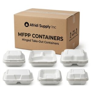 MFPP White Hinged Containers